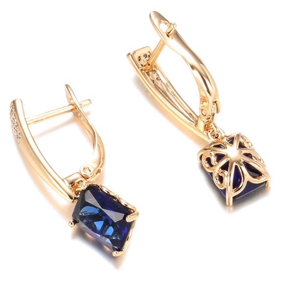 NEW 585 ROSE GOLD DANGLE EARRINGS - Picture 5 of 7